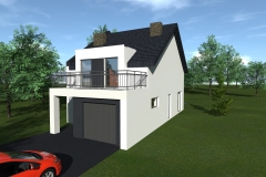 Projekt domu na wąskiej działce w  Zwoleniu