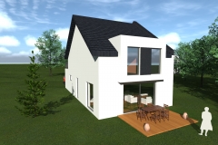 Projekt domu na wąskiej działce w  Zwoleniu