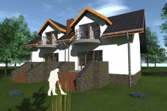 Projekt domu dwulokalowego w Warszawie