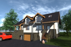 Projekt domu dwulokalowego w Warszawie