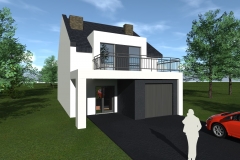 Projekt domu na wąskiej działce w  Zwoleniu