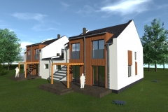 Osiedle domów jednorodzinnych dwulokalowych w Łazach pod Warszawą